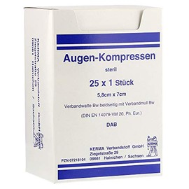 AUGENKOMPRESSEN 5.8 x 7 cm Sterile Pack of 25