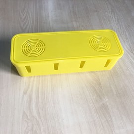 Cable Organiser, Cable Management Boxes Organiser, Cover & Hide Electric Cable, Desk Cable Management Solution, Cable Overload Protection Switch for Home Office (Yellow)