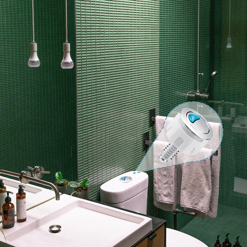 Toilet Flush Button, GLADFRESIT Round Head Toilet Push Button Replacement