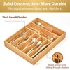 Umilife Bamboo Kitchen Drawer Organizer, 13 Inch Silverware Utensil Tray