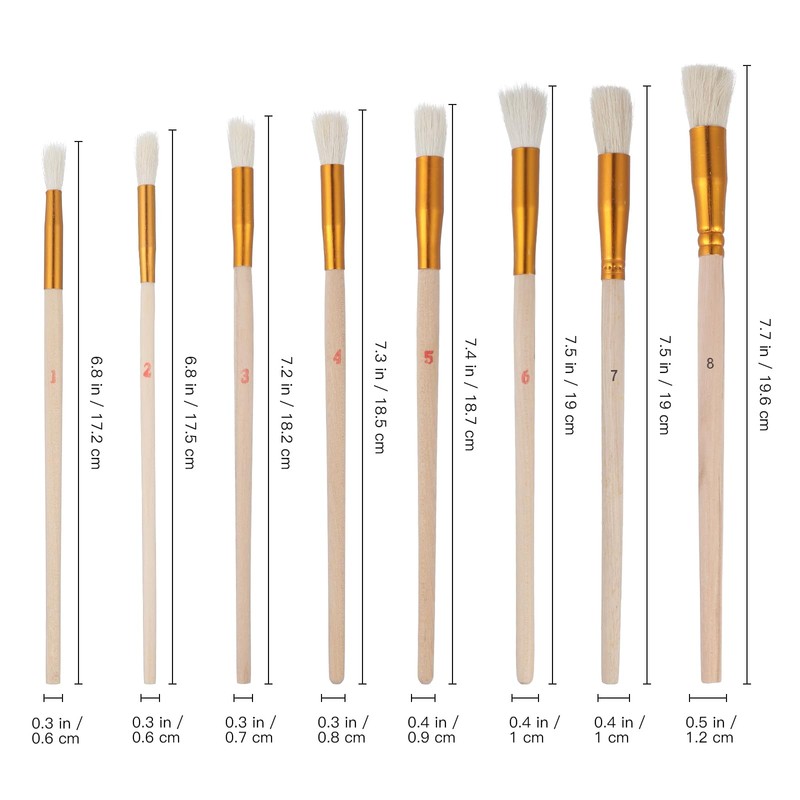 Angoily 8pcs Artificial Chalk Hand Tools Pollinator Pens Hand Pollination