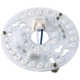 HAOLEDI 4.5'' 15W LED Ceiling Fan Light Retrofit Kit, Flush Mount Ceiling Light Replacement Panel PCB 3CCT 3000K 4500K 5000K 2000LM 120V CRI90 ETL (15, Watts)