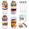 4 Pack Overnight Oats Containers with Lids and Spoons, Dual-Layer