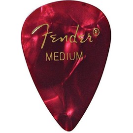 Fender Premium Celluloid Guitar Picks 351 Shape, Red Moto, Medium, 144-Pack