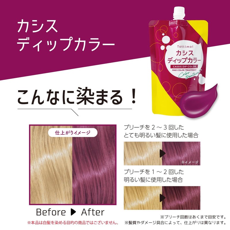 Tottimo! Dip Color, Cassis Color Treatment, 17.6 oz (500 g),