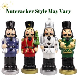 Needzo Lighted Nutcracker Christmas Decoration, Tabletop Holiday Decor, 8.12 Inches