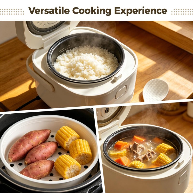 Rice Cooker Replacement Pot, 304 Stainless Steel Inner Pot for