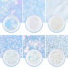 White Snowflakes Nail Glitter Sequins Holographic Snowflakes Nail Powder 3D