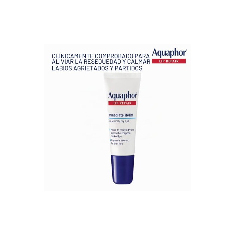 Aquaphor Lip Repair - Soothe Dry, Chapped Lips - Two