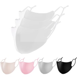 [VEVE&MIKI] 冷感マスク 3Dフィットマスク 立体構造 UVカット 呼吸しやすい 息苦しくない 伸縮性 ひんやり 洗える 繰り返し使える 布マスク 小颜 花粉用 薄手 フリーサイズ 男女兼用 3枚組