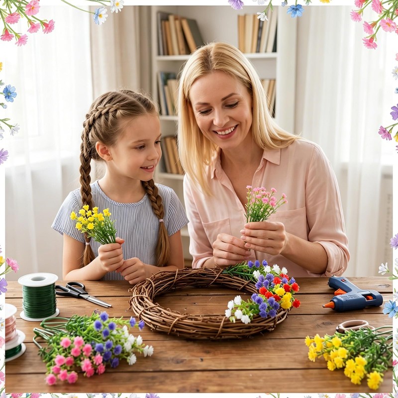 100pcs Artificial Baby Breath Flowers - Tiny Artificial Flowers