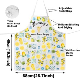 G2TUP Italian Nonna Apron Italian Nonna Gifts Italian Grandma Apron Italian Kitchen Gifts Nonna Cooking Apron (NonnaLemon CA)