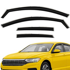 Extra Durable Window Deflectors in-Channel Window Visors Rain Guards Fit for Volkswagen (VW) Jetta 2019-2026, Sun Visors, Wind Vent for Shades, Exterior Car Accessories - 4pcs. AG0778