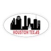 Generic Houston Texas Oval Bumper Sticker D5530