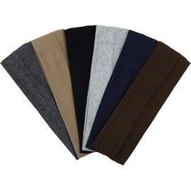 Cotton Headbands 6 Pack Stretch Elastic Yoga Soft and Stretchy Sports Fashion Headband for Teens Women Girls by Kenz Laurenz