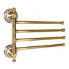 Swivel Towel Rack for Bathroom, Antique Bronze Folding 4 Arms