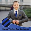 Luckyvestir Ties for Men Striped Neck Tie and Pocket Square