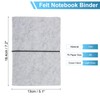PATIKIL A6 Felt Binder, 6 Ring Soft Cover Refillable Notebook