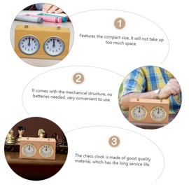 Gatuida 1pc Portable Mechanical Chess Clock Timer Chinese Chess Game Timing Device for Board Games Easy to Use and Carry Vintage Design for Enthusiasts