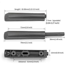 8Pcs Magnetic Push Latches for Cabinet Door, Door Rebound Device, Visible & Hidden 2 Installation Methods, Push to Open Door Latch for Closet, Cupboard, Wine, Cabinet, Drawer Sliding Door-Black