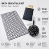 Bathtub Essentials Combo - Anti-Slip Bath Mat - Exfoliating Cloth