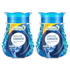 Odor Eliminator Air Freshener Set - 2 Pack Smoke Odor Eliminator Beads in Jar for Home, Bathroom, Office, More | Odor Neutralizing Beads