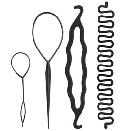 Accesorios para el peinado del cabello, nueva moda Hair Bun Maker Trenzado Styling Disk Twist Tools Accesorios de bricolaje, Kit de herramientas para modelar el cabello (#1)