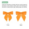 MECCANIXITY 30 Pcs Pre-Tied Orange Satin Ribbon Bows, 4.5" Twist