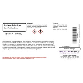 ALDON Innovating Science Laboratory-Grade Iodine Solution, 500mL - The Curated Chemical Collection