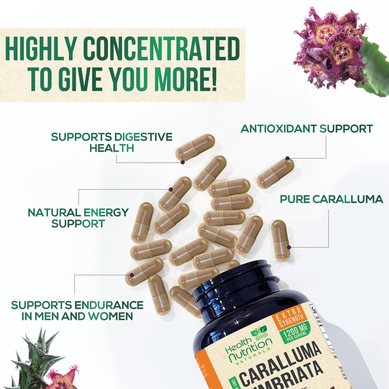 Caralluma Fimbriata Extract 1200mg - Maximum Strength Natural Caralluma Fimbriata