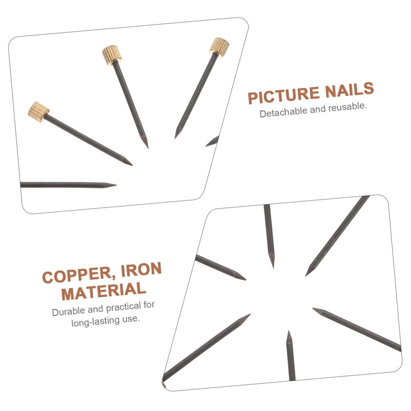 Operitacx 50pcs Nails for Furniture Decoration Strong Picture Hanging Nails
