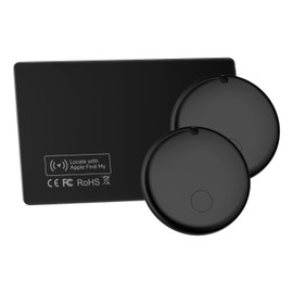 JTD Airtags & Wallet Tracker Card, Find My Wallet Card, IP67 Waterproof, Compatible with Apple (iOS Only), Luggage Label Item Locator (2tags1card)