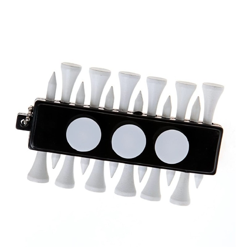 Tecno Pro Cross-Country Golf Tee Holder with 12 Tees &