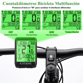 OHFAMO Bike Computer Wireless, IPX7 Waterproof Wireless Bike Speedometer