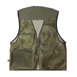 Foldable Outdoor Fishing Camping Travel Mesh Vest, Multi-Pockets Photography Lightweight Vests (Green, US L / Tag 2XL)