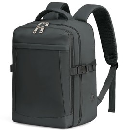 Xkdoai Hand Luggage 40 x 20 x 25 cm for Ryanair Theft-Proof Hand Luggage Backpack 20L Travel Backpack Hand Luggage Airplane Cabin Size Travel Backpack for Men Women, darkgray, 45 x 36 x 20 cm