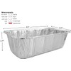 PACTOGO 1.5 lb. Aluminum Disposable Rectangle Loaf Pans For Serving,