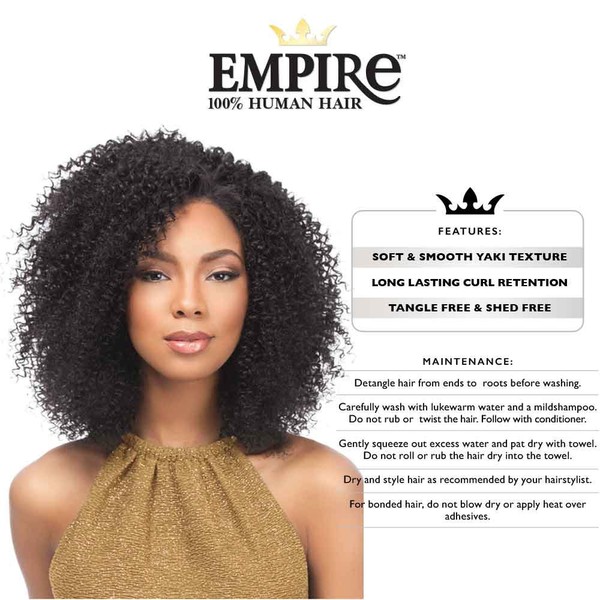Empire Bohemian Wave Weaving Hair 100% Human Sensationnel (14", T1B27)