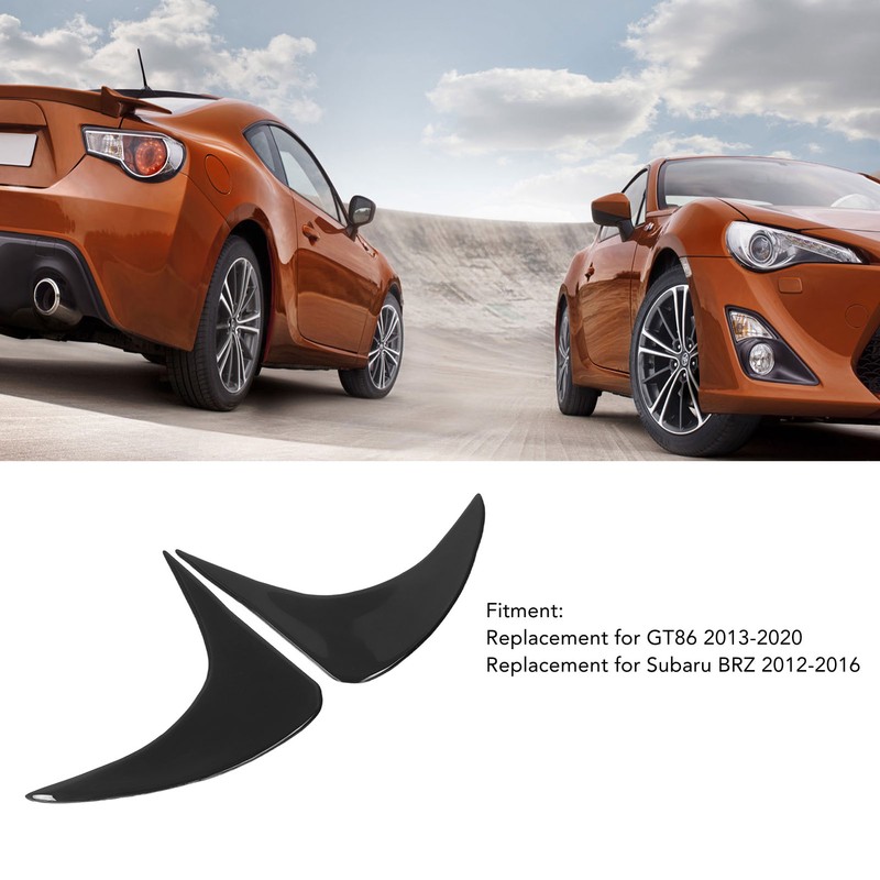 2pcs Headlight Eyebrow Black Decorative Eyelid Cover Trim Replacement for