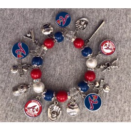 Atlanta Braves Earring And Bracelet Set