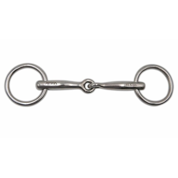 AMKA Pony Snaffle Bit Stainless Steel Thickness 10 mm Rings