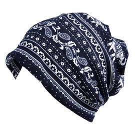 Jemis Skullies Gorros de capó fino, para otoño, casual, gorros, Animal Navy, XL
