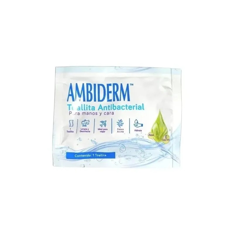 Toallitas Húmedas Antibacterial Ambiderm C/160pz ( 10 Cajas)