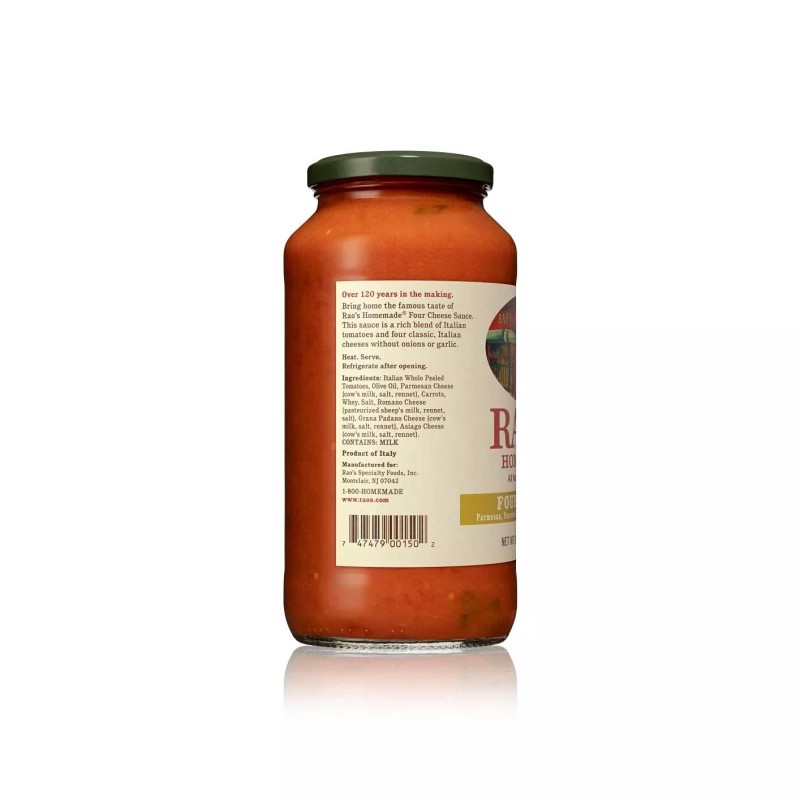Rao's Homemade All Natural Premium Four Cheese Pasta Sauce, 24-Ounce