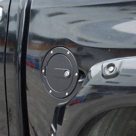 Unbranded Black  Aluminum Gas Fuel Cap Door Tank Lock Cover For Toyota Tundra 2007-2021