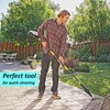 Outdoor Broom with Built-in Lightweight Rechargeable Cordless Mini Leaf Blower