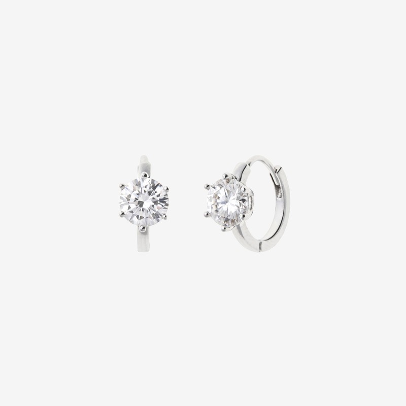Gold & Deer G-DIA Moissanite 5-part one-touch earrings 1 carat