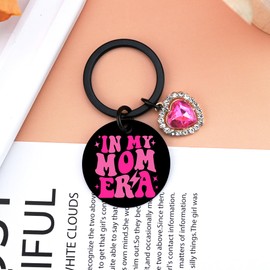 UIWIHHP Mom Gifts from Daughter Son Cute Mama Keychain Gifts for Mom Valentines Day Gifts for Moms Unique Birthday Mothers Day Gifts Best Mom Ever Gifts In My Girl Boy Mom Era Keyring