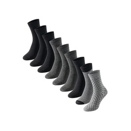 Uncover by Schiesser Women's Socks, 4x Schwarz / 3x Anthrazit Mel. / 1x SW/GR striped / 1x grey/SW