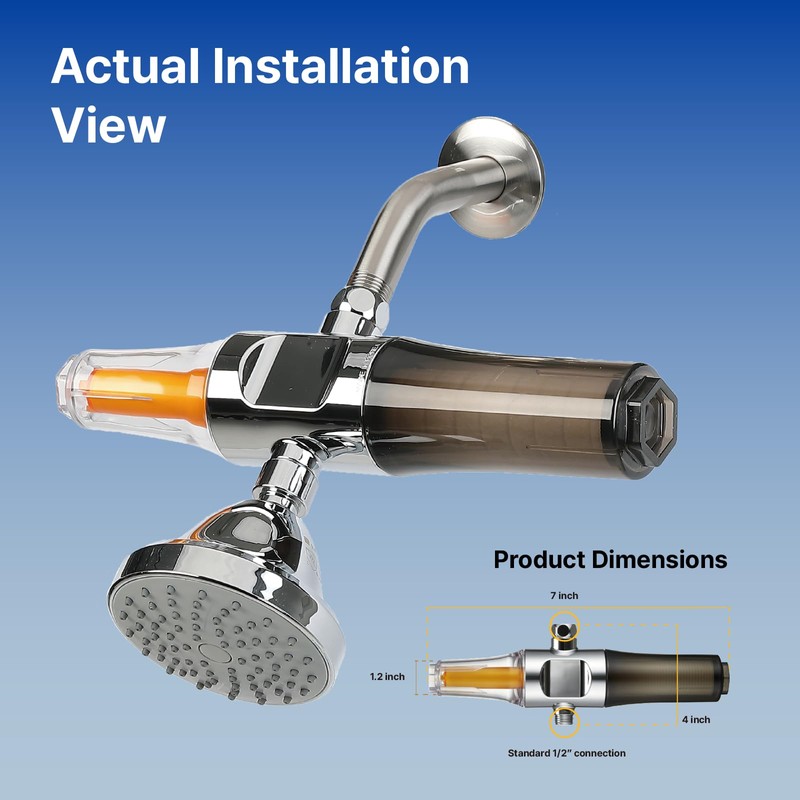 VitaPure Inline Shower Filter SUF-300VPX aka VPM-300 Removing Chlorine &